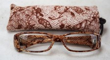 Magnivsion Reading Glasses L00107 CVS Fad 6 Brown/ Mottled w/Soft Case