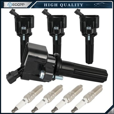 ECCPP 4 For 07-12 GMC Canyon Chevy Colorado 2.9L L4 Ignition Coil & 4 Spark Plug