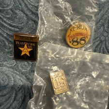 Teamwork Xerox 1986 pin badge Employee Vintage Tie Tack Lot Of 3