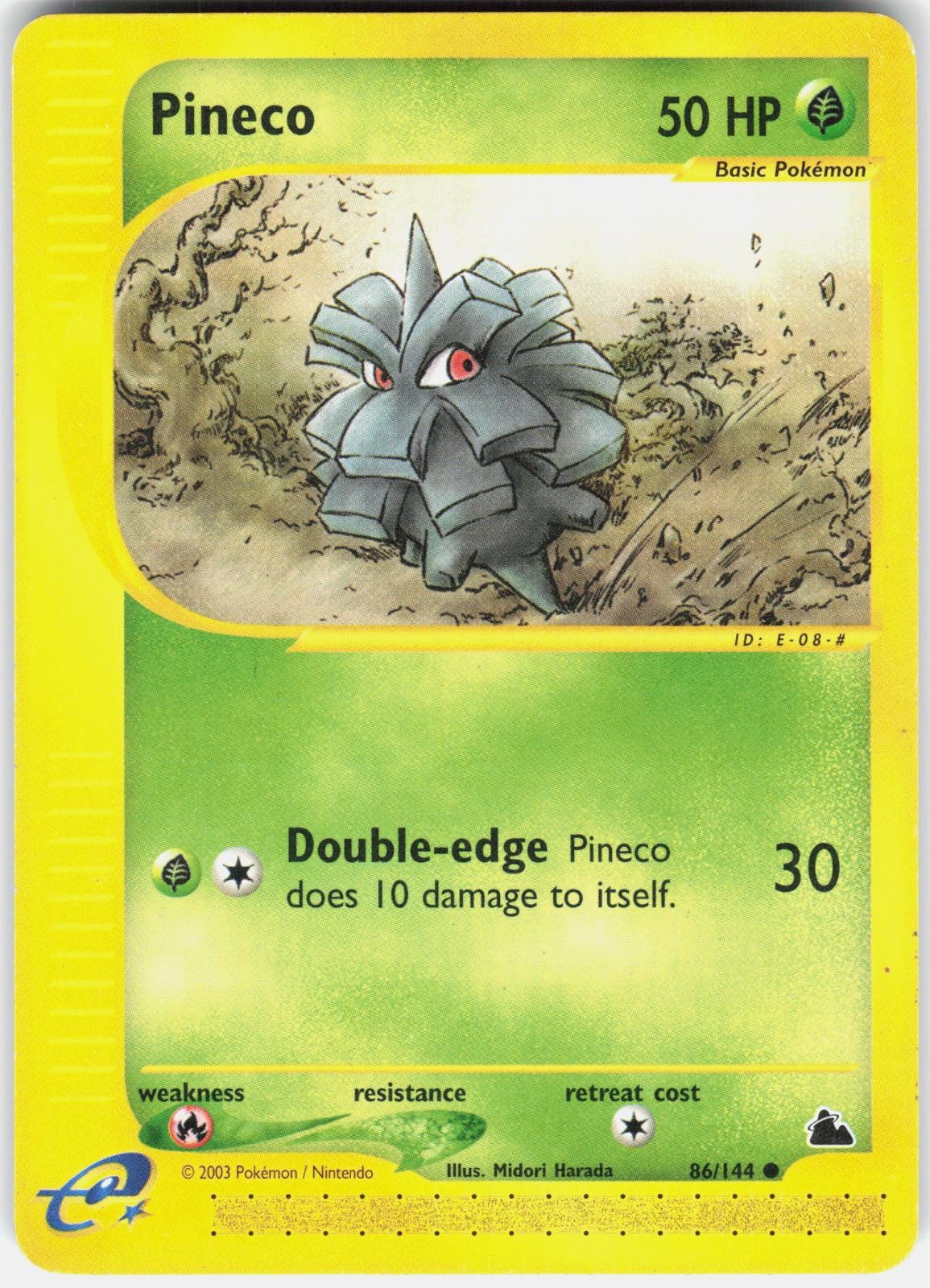 Pineco 86/144 Common Skyridge Near Mint Pokemon Single Card