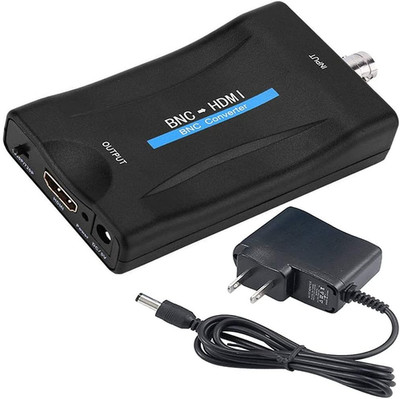 BNC to HDMI Video Converter Box,Bnc Adapter with Audio for Security Cameras Dvrs