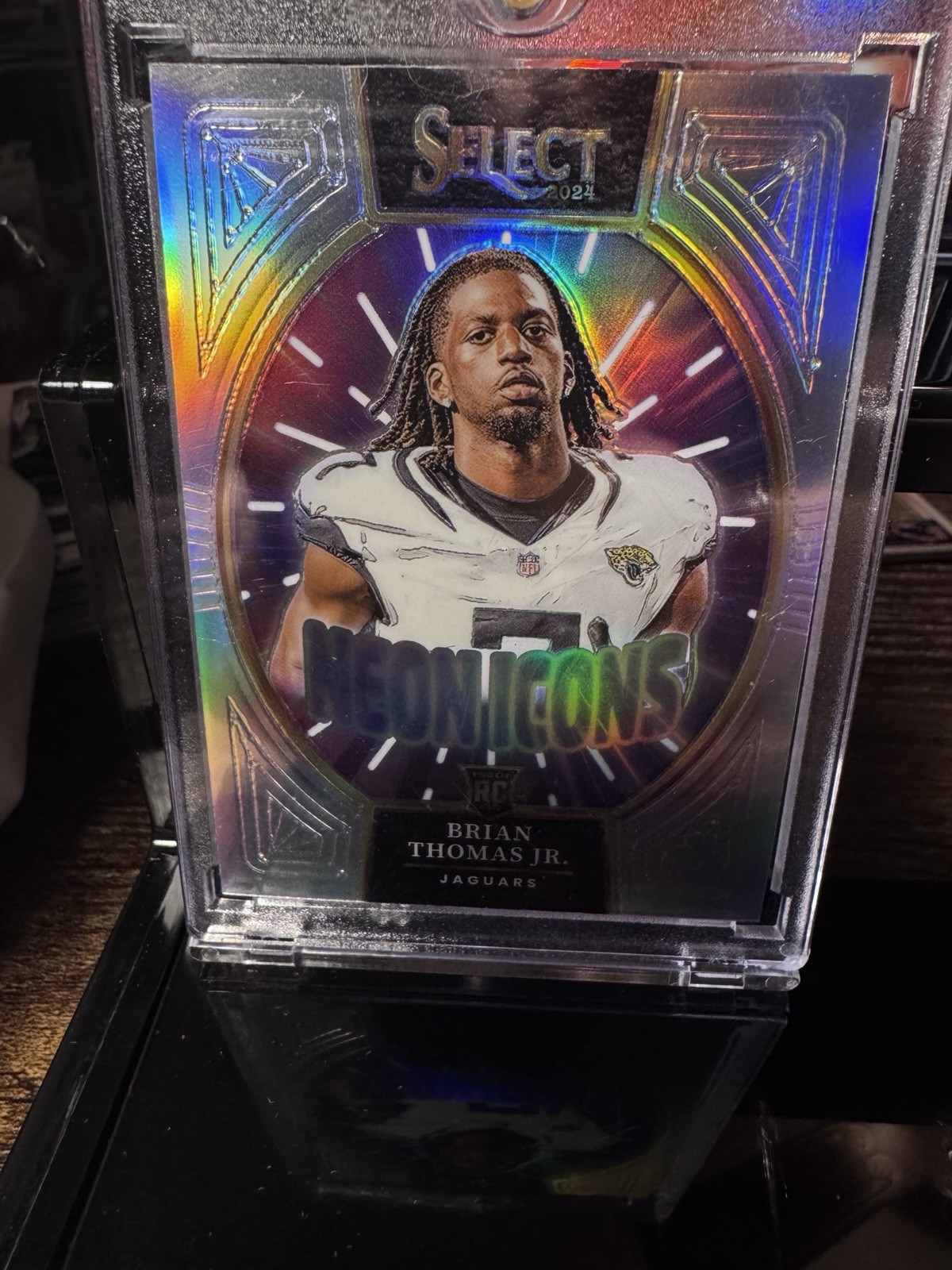 2024 Panini Select - Neon Icons Brian Thomas Jr. #17 Silver Prizm (RC)