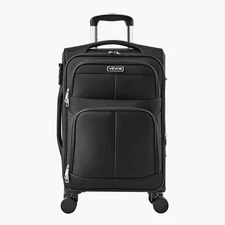 20-Inch Softside Expandable Luggage with Spinner Wheels Carry on Suitcase Black