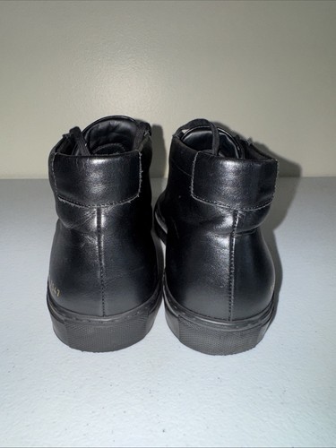 Common Projects Mid schwarze Leder Herrenschuhe Größe 8 Italien 41 1529 Premium gebraucht, in einwandfreiem Zustand - Bild 3 von 9