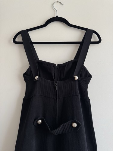 £3,250 Auth Chanel Black Knit Zip Dress, Chanel CC Pearl Buttons Dress, UK 14 - Picture 19 of 24