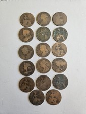 Halfpenny Queen Victoria x17 Assorted Dates from 1876 to 1900