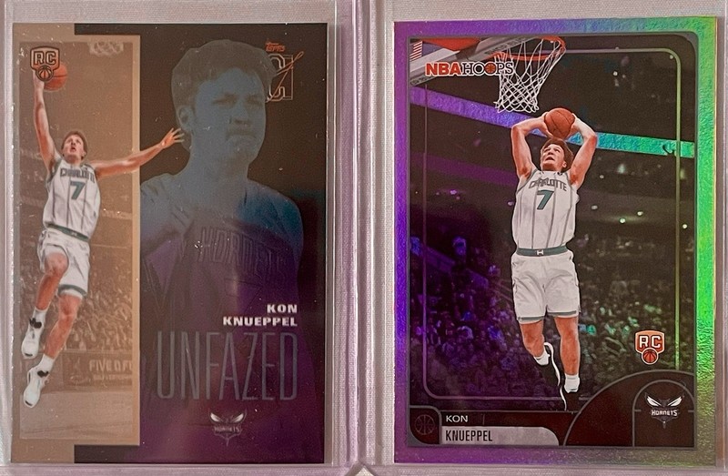2025-26 Signature Class Kon Knueppel UNFAZED INSERT RC + RAINBOW FOIL RC SP