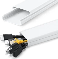 34In TV Cord Hider for Wall Mounted TV, Large Cord Cover Wall, PVC Cable Managem