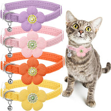Cat Collar, Kitten Collar with Bells, Cute Cat Collar Breakaway for Girl Boy wi