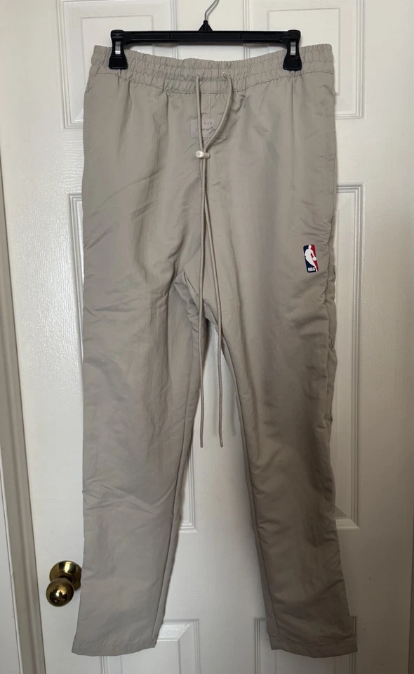 Nike x Fear Of God Men’s Small Nylon NBA Warm Up Pants ‘String’ Beige CU4684-271 - Image 2 of 4