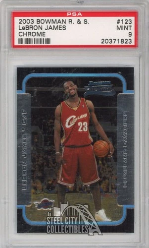LeBron James 2003-04 Bowman Chrome Rookie Card #123 PSA 9
