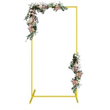 Wedding Arch, 6.6 FT x 3.3 FT Square Backdrop Stand for Ceremony 3.3x6.6 FT