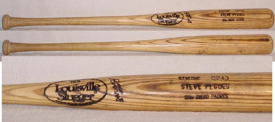 STEVE Pegues Louisville Slugger Game Used & SIGNED Bat San Diego Padres - Image 1 of 1
