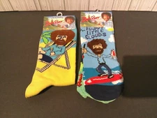 Adults lot of Bob Ross socks/Happy LIttle Clouds/One Size