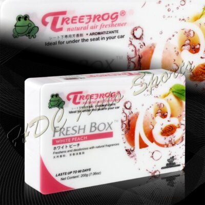1 X Tree Frog White Peach Natural Extreme Car Air Freshener Fresh Box Universal