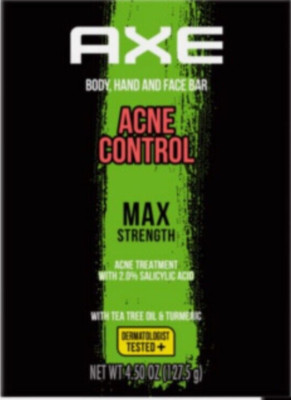 Axe Body, Hand and Face Soap Bar, Acne Control Treatment, 4.5 Oz Ea