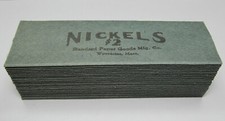 Lot of 25 Vtg Standard Paper Goods Coin Roll Wrappers for Nickels/5  NOS Blue 