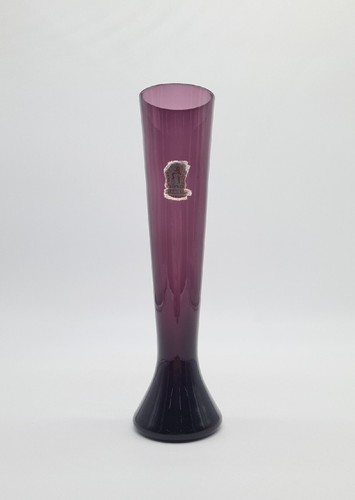 Fischer Kristall Vase Amethyst lila purple vintage Glasvase Design 60er 60s 70er - Bild 2 von 11
