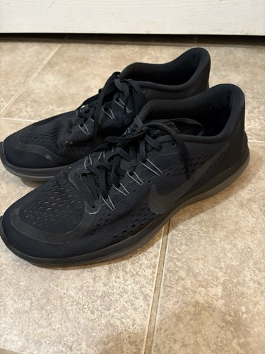 Nike Flex Rn Men Size 11 Shoes Black Lace Low Top Running Sneakers