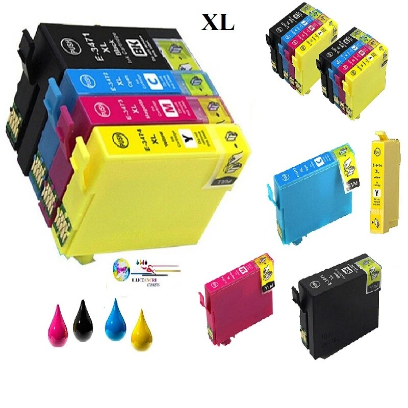 1 -10 cartouches pour Epson Workforce Pro wf-3700 3720 3725 DWF T34 T 34XL T34XL - Photo 1/1