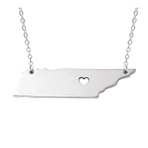 Art Attack Stainless Steel I Love Tennessee Vols Charm Necklace - Bild 1 von 2