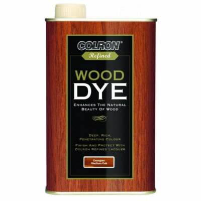 Colron Refined Wood Dye Enhances Wood Beauty Colour Georgian Medium Oak 250ml