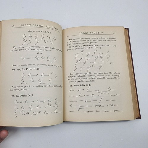 Antique Vintage Book Shorthand Manual Gregg Speed Studies Anniversary Edition 19 - Picture 6 of 10