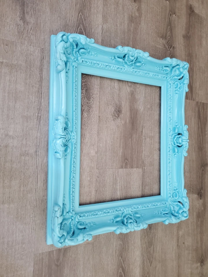 16x20 Ornate Aqua Picture Frame Wall Colorful Frame for Artwork Canvas Print - Image 2 of 4