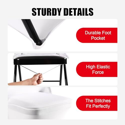 Stretch Spandex Chair Covers 30 PCS, 30PCS White Folding Chair