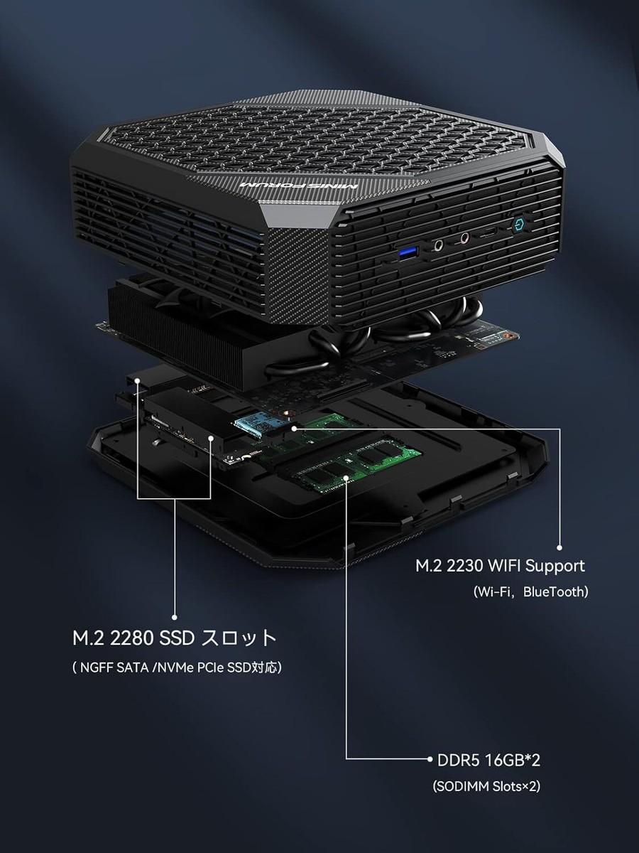 MINISFORUM HX99G ゲーミングミニPC 32GB+500GB Amazon.co.jp: MINISFORUM HX99G ミニ PC AMD RYZEN 9 6900HX