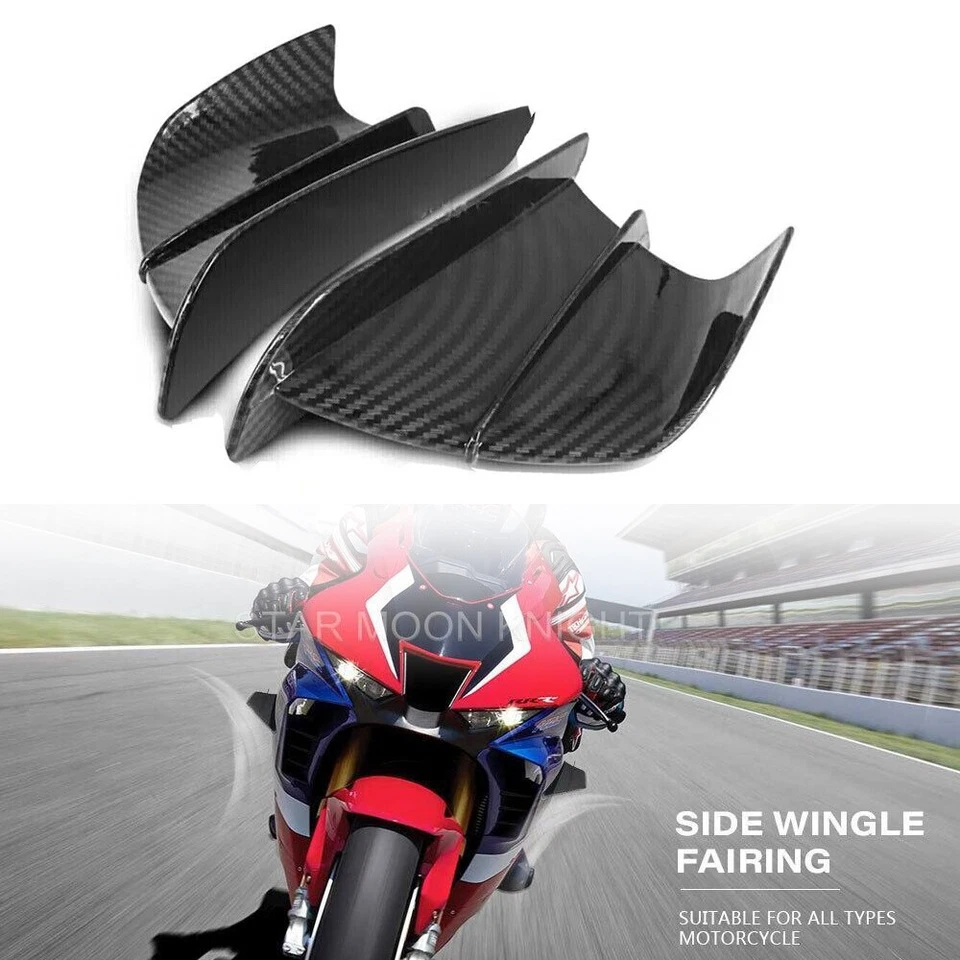 Alerón de fibra de carbono carenado lateral alas alas ala aerodinámico para Honda CBR1000RR Foto 2 de 4