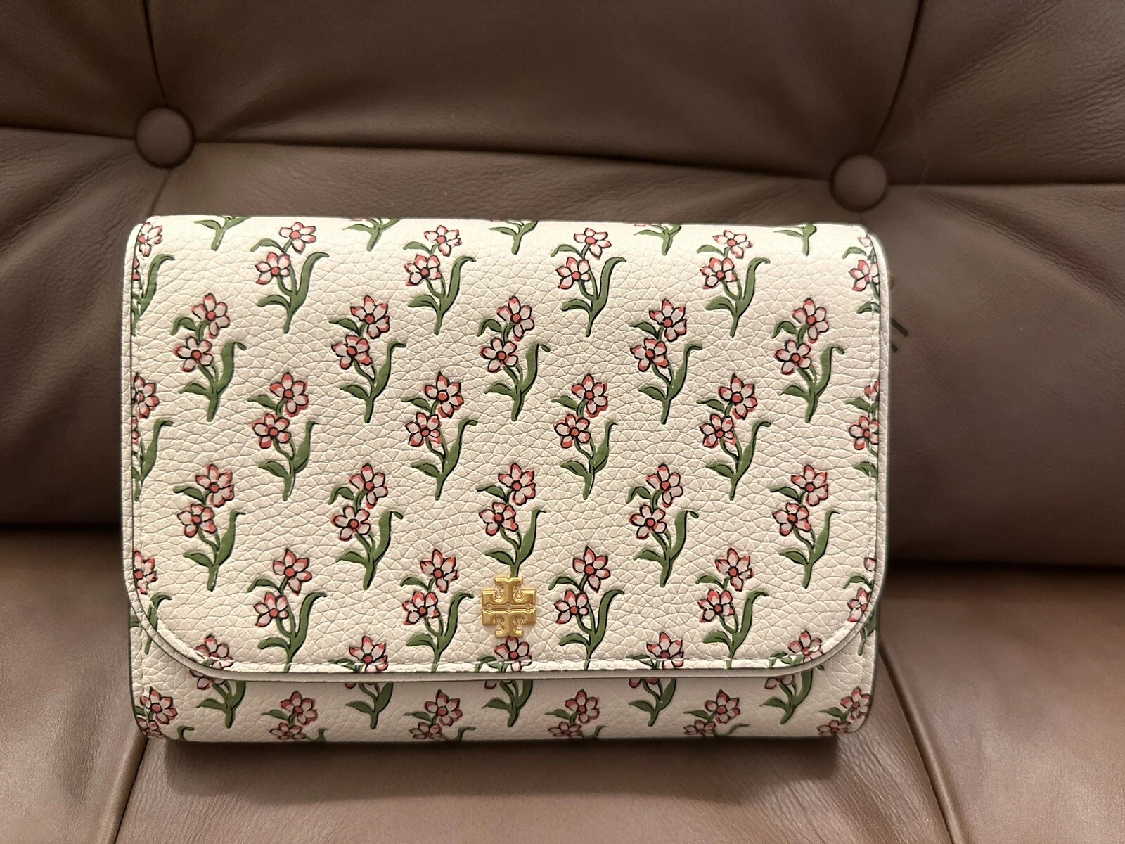 BORSA PORTAFOGLIO TORY BURCH DA DONNA EMERSON STAMPA MISTA NUOVA CON ETICHETTE $398