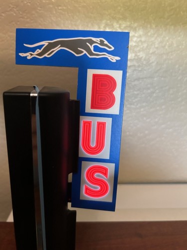 GRAYHOUND BUS - ANIMATED NEON DOUBLE SIDE SIGN HO / O Scale - PLUG-N-PLAY - NEW - Picture 8 of 17
