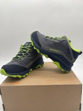Merrell Kids Moab Speed Mid Navy/Grey/Lime Shoes MK265212 Size 1.5 W Box No Lid