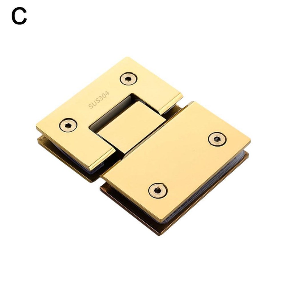 Glass Door Hinge Gold Color Bathroom Shower Room Hinge Clip/clamp 180