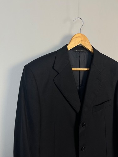 CANALI Luxury Classic Men Black Pure Wool Blazer Jacket Made in Italy Size 50R - Picture 2 of 11
