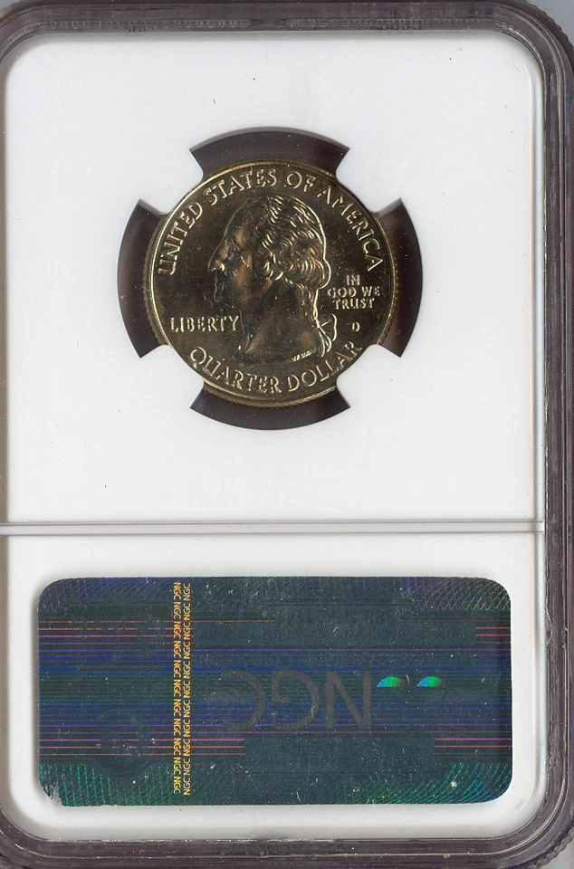 2009-D Puerto Rico Quarter 25c NGC MS66 Business AUCTION - Image 2 of 2