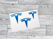 Tesla Model 3/Y Frunk+Trunk+Steering Wheel Emblem Logo Decal Vinyl Wrap(3pc/set)