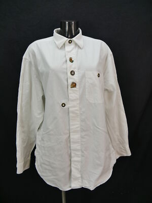 Size XXL costume shirt Alphorn original white mint condition with hiking motif shirt TH1999