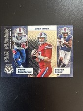 2020 Mosaic Devin Singletary Josh Allen Stefon Diggs Flea Flicker #FF3 Bills