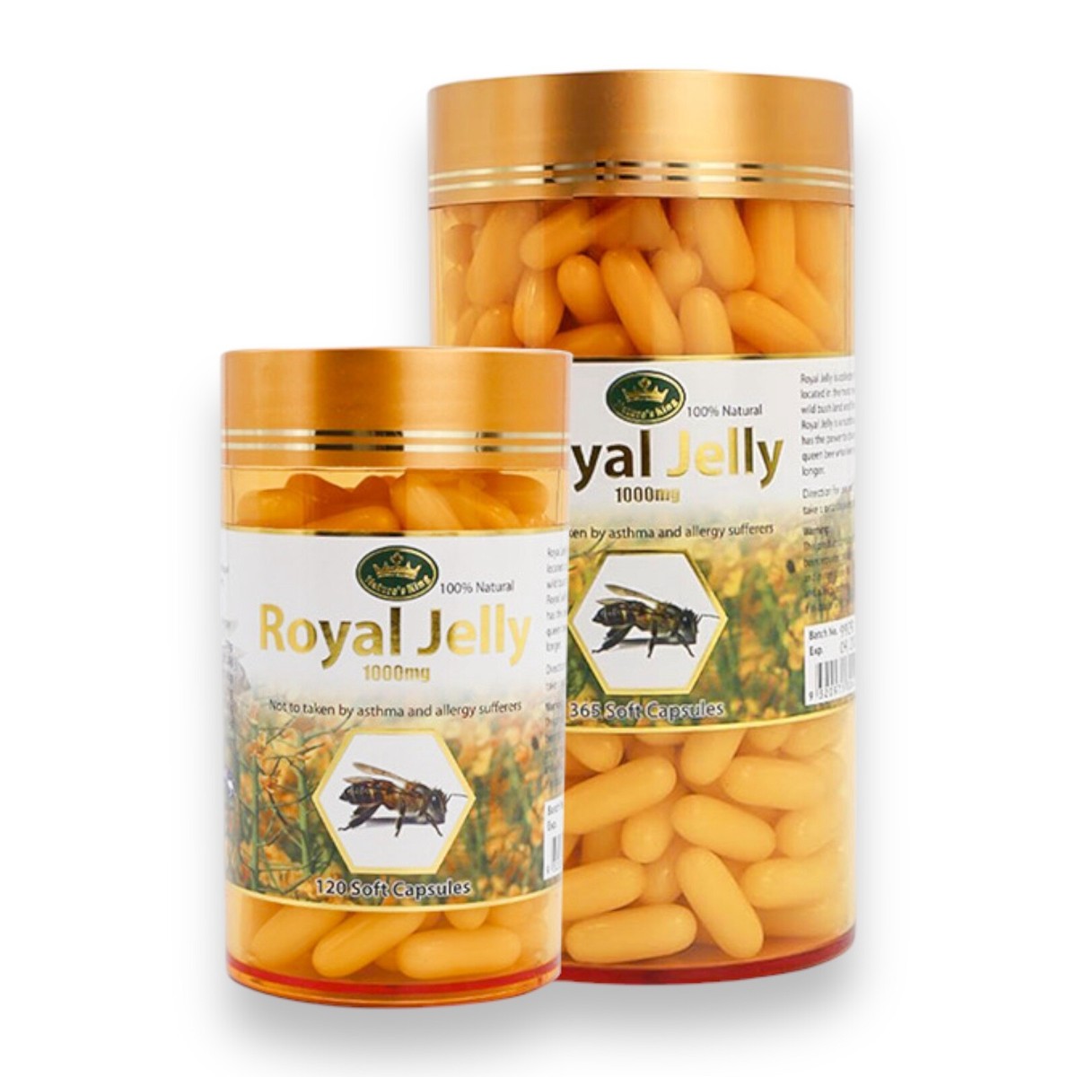 Royal Jelly Dietary Supplement Soft-Gel 1000mg Nature