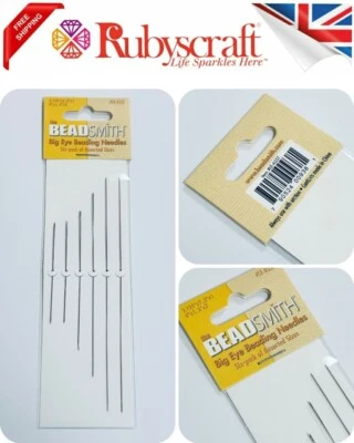Beadsmith 6 pack Big Eye Beading Needles Jewellery & Craft Tool