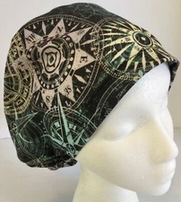 Ship Compass Adjustable Medical Slim Lid Euro Surgery Scrub Cap Chef Hat