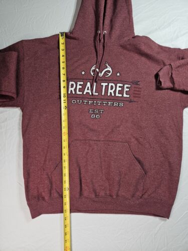 Realtree Mens Burgundy Drawstring Hoodie Size XL - Picture 9 of 10