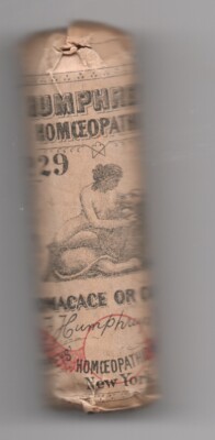 Antique Unused Container of Humphrey's Homeopathic for Stomach or Canker
