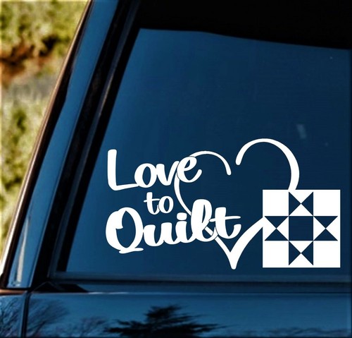 Pegatina de bloque de acolchado Love To Collt para automóvil | Me encanta coser coser | BG 797 - Imagen 3 de 4