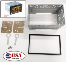 2Din Metal Fascia Mounting Dash Kit For Car Radio DVD Stereo Installation Frame 