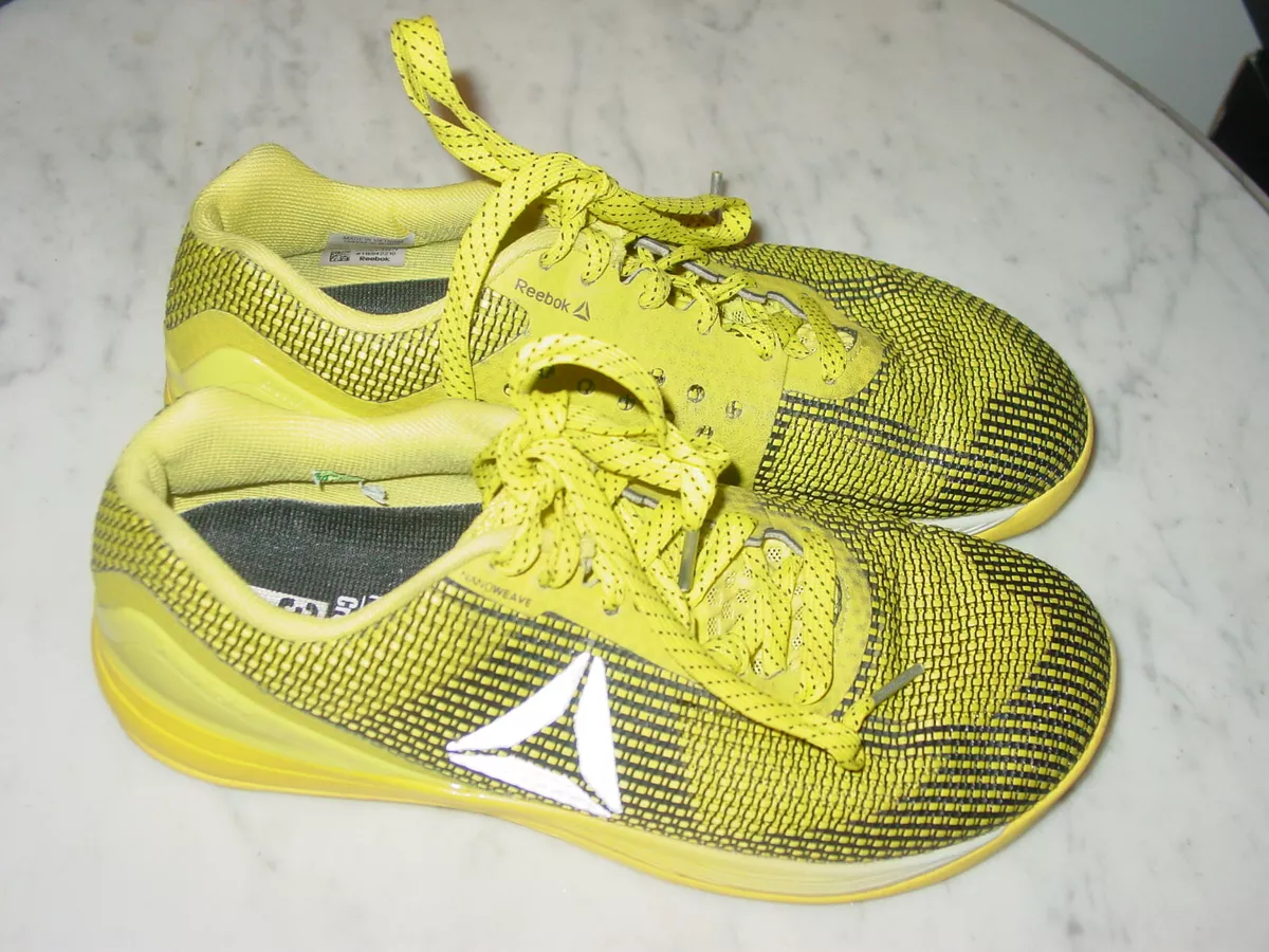 Womens Reebok Crossfit 7 BD5938 Yellow Training Shoes! Size 9 |