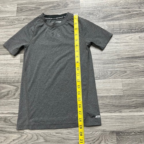 UNDER ARMOUR Heat Gear Crewneck Short Sleeve Gray Activewear Tops Boy's Size XS - Picture 6 of 9