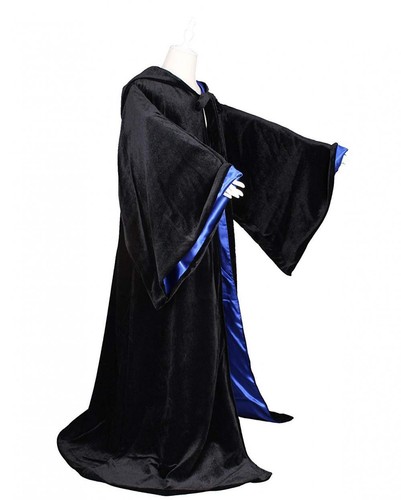 LuckyMjmy Velvet Wizard Robe with Satin Lined Hood and Sleeves - Picture 33 of 130